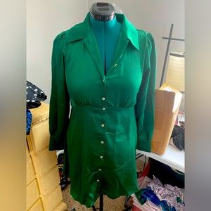 Beautiful green button up Gilli dress - NWT
